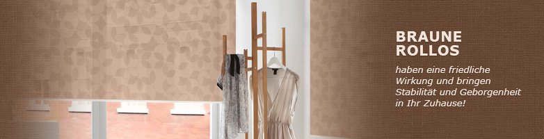 Rollos Braun Fertigmaß - online kaufen im Raumtextilienshop Rollo braun Fertigmaß