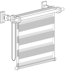 Doppelrollo Design in Edelstahloptik