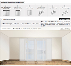 Flächenvorhang Konfigurator