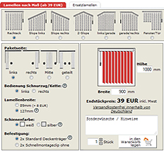 Lamellen Konfigurator