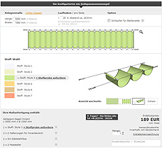 Seilspann-Sonnensegel Konfigurator